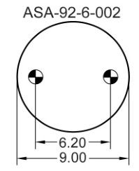 1B12-313 กู๊ดเยียร์ Air Spring Single Convoluted Air Suspension ถุงลมนิรภัย Contitech 64596