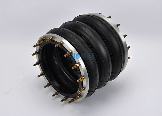 360306H-3 Triple Convoluted Industrial Air Spring Plate Dia 347mm Air Bag พร้อมหน้าแปลน