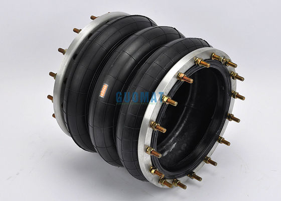 360306H-3 Triple Convoluted Industrial Air Spring Plate Dia 347mm Air Bag พร้อมหน้าแปลน