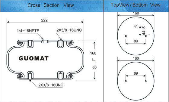 1B9-202 Goodyear เครื่องแขวนอากาศอุตสาหกรรม Air Spring