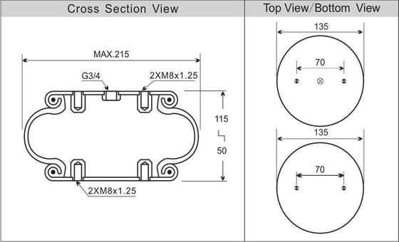 การสั่นสะเทือนอากาศ Industrial Contitech FS120-9/ ยางอากาศ Bellow NO.1B 120-9