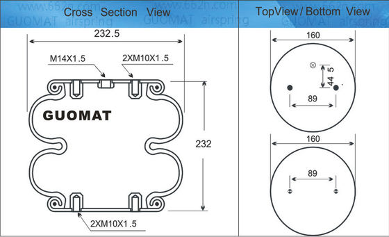 W01M586891 ไฟสโตน สายแขวนอากาศ ลายสปริง 20-2 Airtech 2B-225 สําหรับ Scania สายแขวนรถบรรทุก 1387283