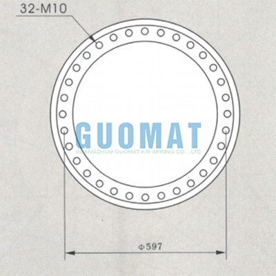 W01-358-7304 ไฟสโตน อลูมิเนียมเพลท อากาศสปริงไอโซเลเตอร์ด้วยวงแหวน Flange