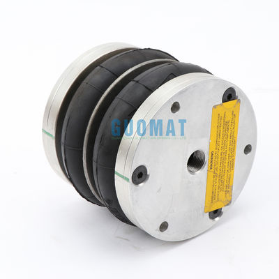 Dunlop Double Convoluted Air Spring 4 1/2X2 ยางบอลลู กับแผ่นอลูมิเนียม