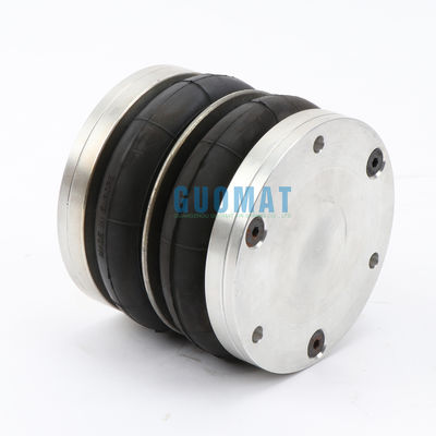 Dunlop Double Convoluted Air Spring 4 1/2X2 ยางบอลลู กับแผ่นอลูมิเนียม