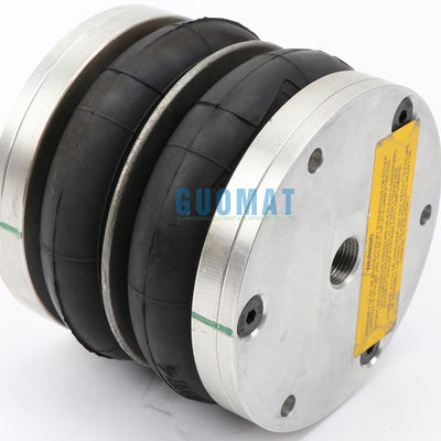 Dunlop Double Convoluted Air Spring 4 1/2X2 ยางบอลลู กับแผ่นอลูมิเนียม