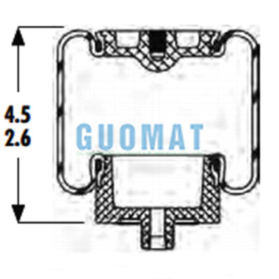 Goodyear 1S4-058 อะไหล่การแขวนอากาศ แทน W02-358-7086 Cab Air Spring