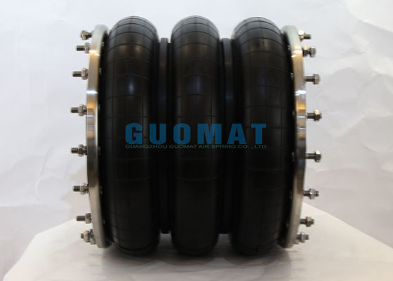 กระเป๋าสะพายอากาศอุตสาหกรรมสามแบบ LHF320/350-3 ด้วยสแตนเลส Flanges อุปกรณ์การทํากระดาษ Air Springs