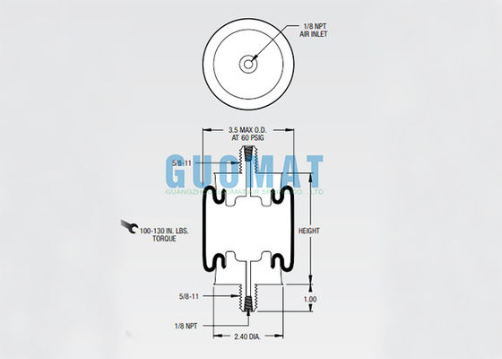 เปลี่ยน Firestone Cabin Air Shock W02-358-3004 1/8NPT การแขวนอากาศสปริง
