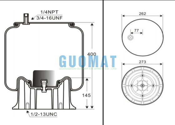 W01-358-9580 ระบบกันสะเทือนถุงลมสำหรับรถบรรทุก Firestone 4884N1P02 Contitech Trailer Air Spring Bag
