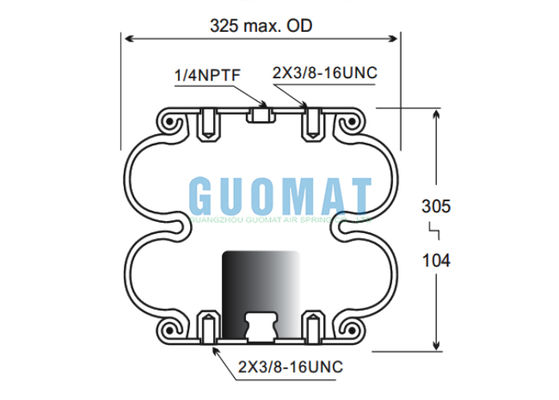 FD330-22 313 คอนติเทค ดับเบิล คอนโวลูเต็ด อินดัสเทรียล แอร์สปริง 2B12-309/2B12-316 Goodyear