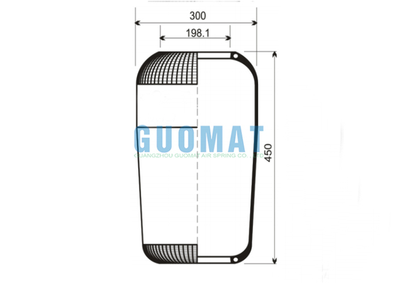 อะไหล่รถบัส W01-095-0191 ไฟสโตน ยางอากาศสปริง 727N Contitech สําหรับ MAN วอลโวโล