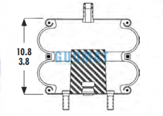 2B9-230 โช้คอัพถุงลม Goodyear Suspension Air Spring FD 200-19 450 Contitech Helper Spring
