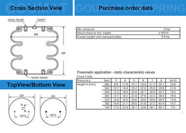 W01-358-8010 ไฟร์สโตนแทน Air Spring ทริปเปิ้ล Convoluted Air Bag
