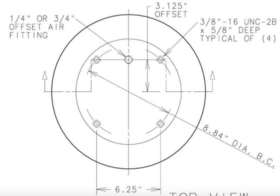 Yl-2B15-377 อุตสาหกรรม Air Spring Enidine Double Convolute Bellows Air Spring 2B15-377