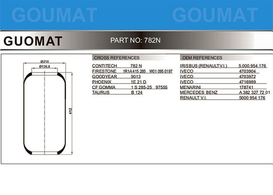 782N CONTITECH ช่วงล่าง Air Spring GOODYEAR 9013 สำหรับ IVE-CO 4703904