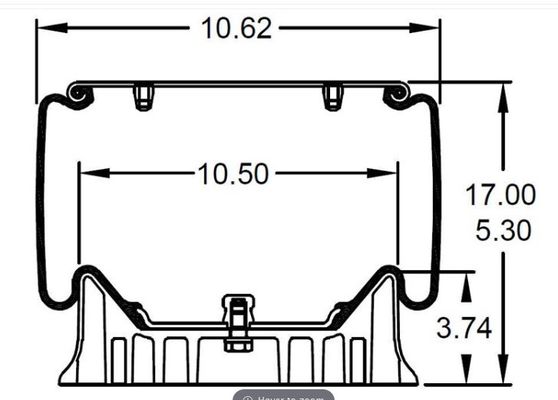 1T9206 Suspension Air Spring ยางรถยนต์ Bellows สำหรับ Truck