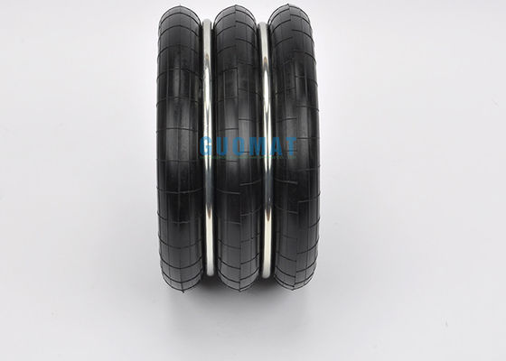 สปริงอากาศอุตสาหกรรมที่ทนทาน Triple Convoluted Rubber ถุงลมนิรภัยทดแทน Air Ride Suspension