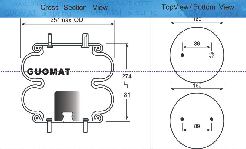 เครื่องอัดอากาศ Double Spring อุตสาหกรรม Contitech รุ่น FD 200-19 724 Firestone W01-358-6884 Link 1103-0019