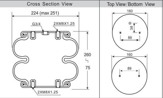 FD200-19 Contitech พื้นอากาศ 2B9-252 Goodyear แอร์แบ็กยาง