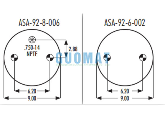 W013586920/W013587043 สปริงลมยาง Firestone 1B12-305 Goodyear Industrial Air Bellow