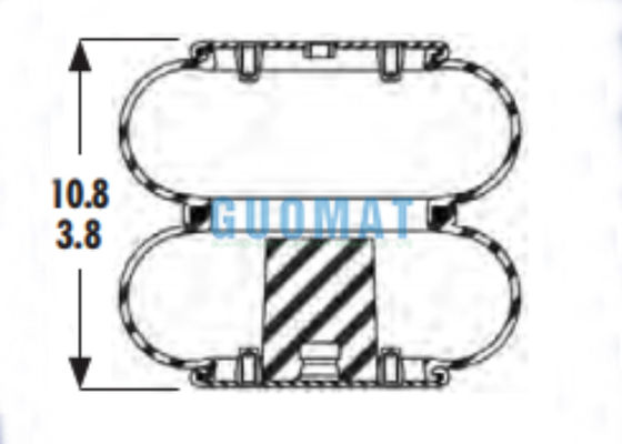 2B9-201 Goodyear Heavy Duty Air Spring W01-358-6935 Firestone กระเป๋าอากาศกลมสองกลม