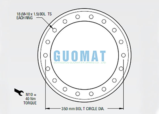 W01-M58-6974 สปริงลมยาง Firestone Style 119 สำหรับระบบปรับระดับอุปกรณ์