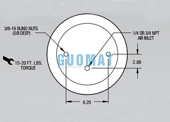 สปริงลมแบบลูกกลิ้ง Firestone W01-358-9053 1T15M-2 ถุงลมช่วงล่างรถบรรทุก
