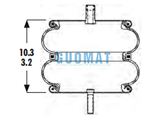 2B9-229 Goodyear อุตสาหกรรมอากาศสปริง 578-92-3-211 อากาศแขวน