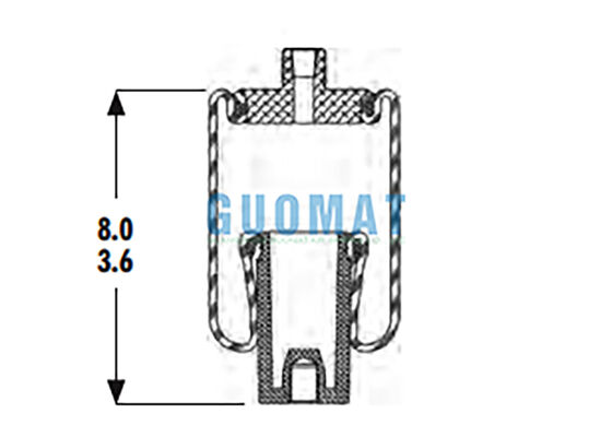 1S3-011 Goodyear Cab Air Spring W02-358-4001 Firestone เครื่องอัดกระแทกอากาศ