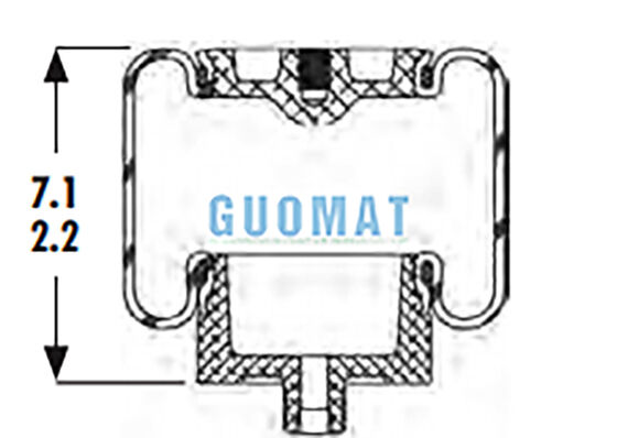 Goodyear 1S4-007 ยาง Airbag การแขวน W023587001 ไฟสโตน รถบรรทุก Cab Airbags แทน