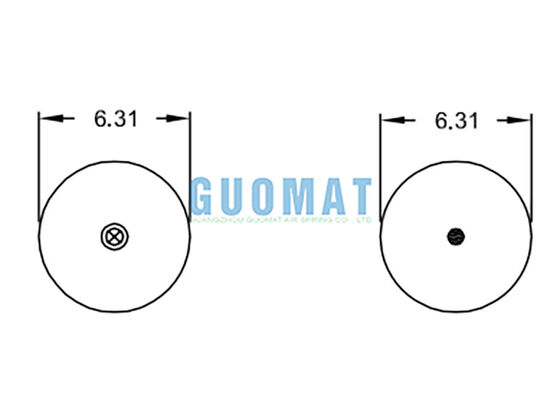 ยางธรรมชาติ W01-358-6897 ไฟร์สโตน สปริงอากาศแบบกลมสอง AS-0058 Watson & Chalin