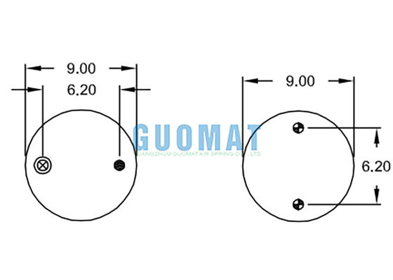 ถุงลมยาง Firestone W01-358-7996 แบบ Triple Convoluted โช้คอัพ