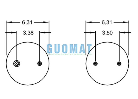 W01-358-6941 ไฟสโตนสปันเซนชั่น สไตล์การกระแทกอากาศ 20 ยาง Bellows ลมสปริง