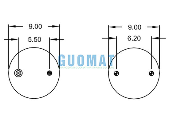 ถุงลมสปริงลมแบบสามชั้น W01-358-8016 Firestone โช้คอัพลมช่วงล่าง
