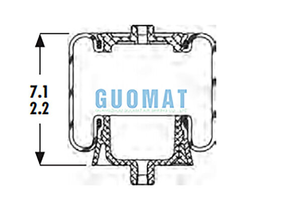 1S4-067 สปริงลมแค็บ Goodyear ASC-08-7-137 ถุงลมช่วงล่างรถบรรทุก
