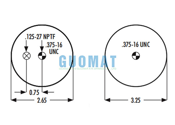1S4-123 Goodyear Cabin Air Spring ASC-08-7-15 การแขวนขวาง เครื่องกระแทกอากาศ สําหรับรถบรรทุก การแขวนขวางที่นั่งคนขับ