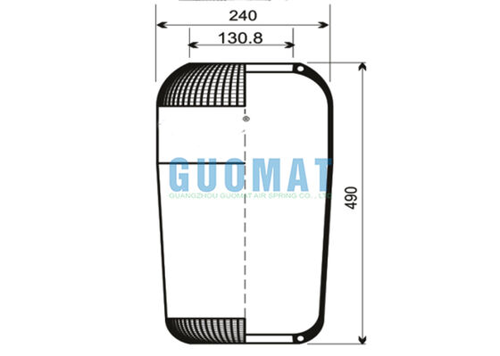 สปริงลมช่วงล่าง Contitech 713N 72296 Air Bellows V1F21D VIBRACOUSTIC