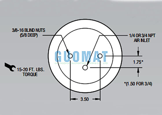 W01-358-5405 สปริงลม Firestone Rolling Lobe สำหรับเปลี่ยน 1T14C-3 โช้คอัพลมรถพ่วง