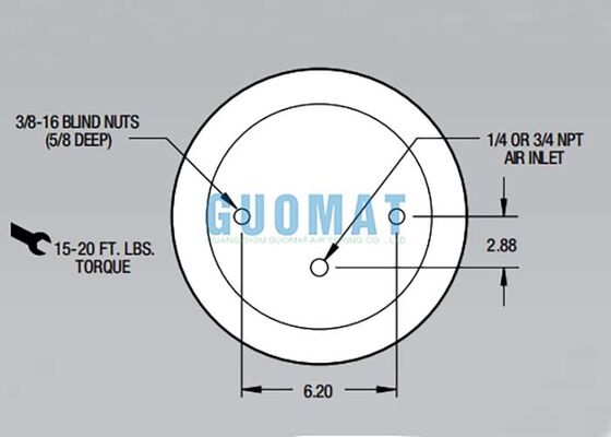 1T15M-2 โช้คอัพลมสไตล์ Firestone W01-358-9042 สปริงลมช่วงล่างสำหรับดูดซับแรงกระแทก
