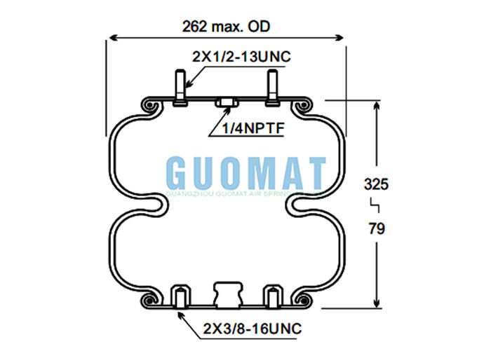 FD 200-25 426 Contitech การแขวนสปริงสปริงอากาศ W01-358-6943 ไฟสโตน แทนกระเป๋าอากาศสําหรับรถยนต์บ้าน / RV