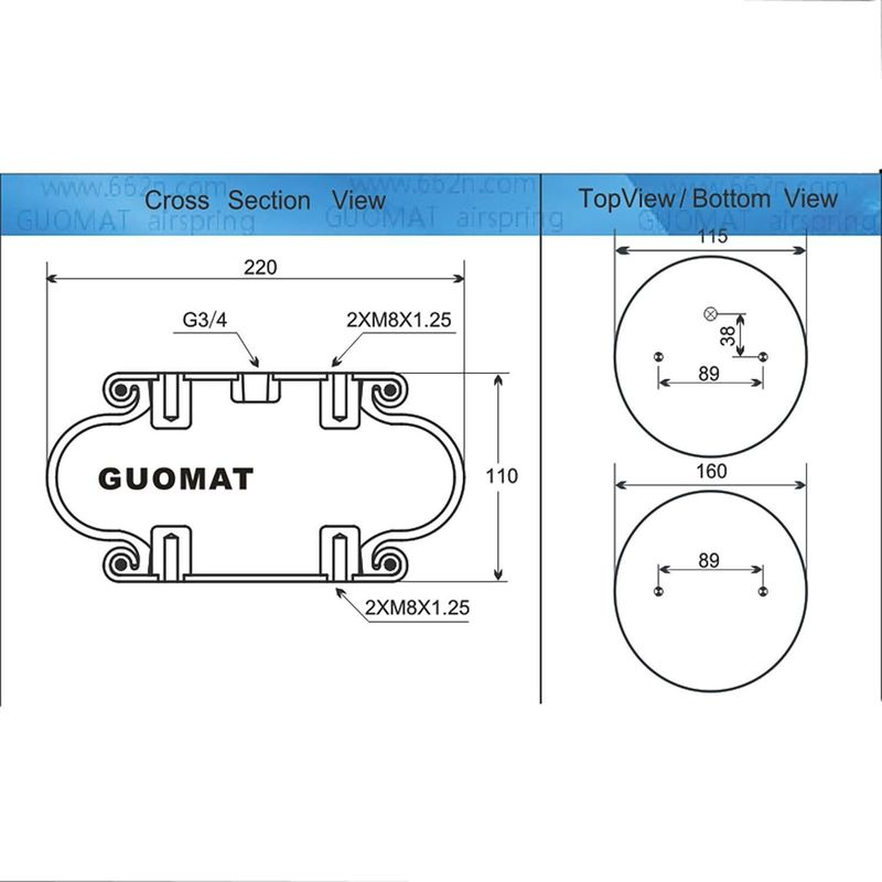 Cross Contitech FS200-10 ฟีนิกซ์ SP1B12 G3/4 แอร์แบ็กยาง