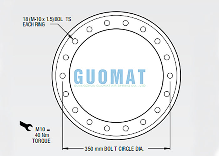 W01-M58-6974 สปริงลมยาง Firestone Style 119 สำหรับระบบปรับระดับอุปกรณ์
