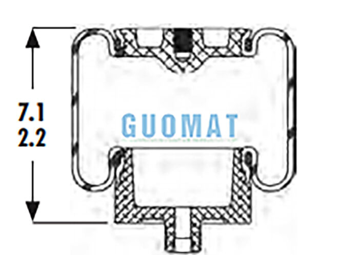 Goodyear 1S4-007 ยาง Airbag การแขวน W023587001 ไฟสโตน รถบรรทุก Cab Airbags แทน
