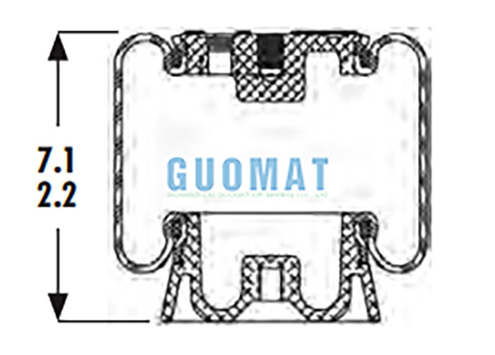 1S4-123 Goodyear Cabin Air Spring ASC-08-7-15 การแขวนขวาง เครื่องกระแทกอากาศ สําหรับรถบรรทุก การแขวนขวางที่นั่งคนขับ