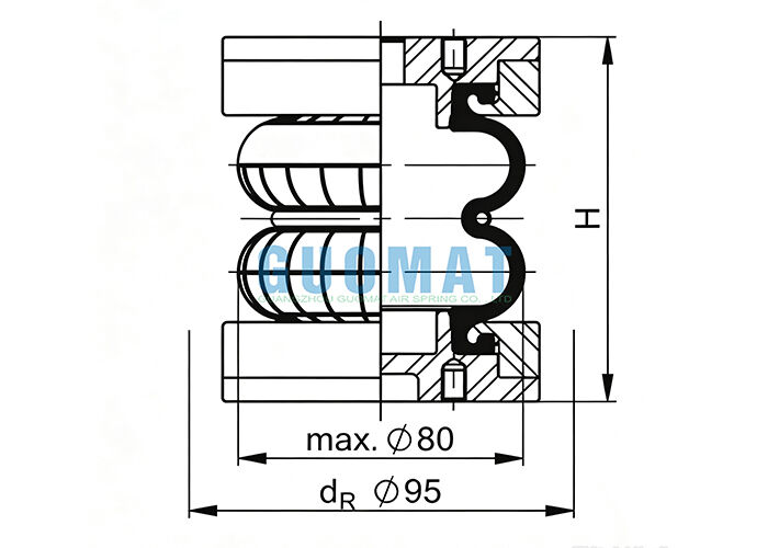 FD 22-4 DI CR Contitech อุตสาหกรรมยางสปริงอากาศ EB-80-45 FESTO กล่อง Bellows
