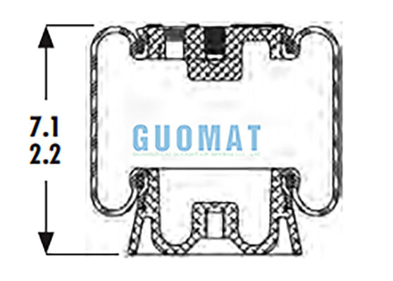 1S4-123 Goodyear Cabin Air Spring ASC-08-7-15 การแขวนขวาง เครื่องกระแทกอากาศ สําหรับรถบรรทุก การแขวนขวางที่นั่งคนขับ
